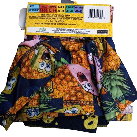 Bioworld Size L 36-38 Boxer Briefs SpongeBob SquarePants Patrick Pineapple NEW - Picture 3 of 7